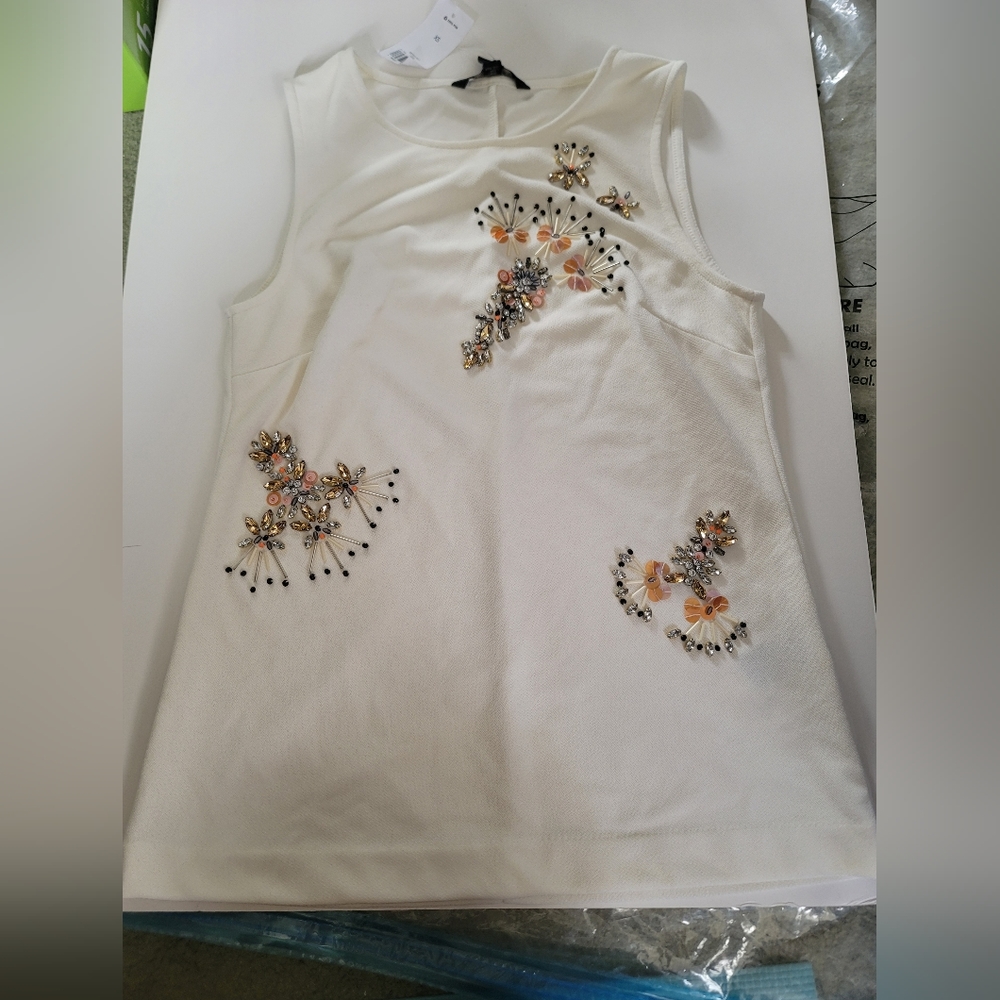 Mixed-media tank top
